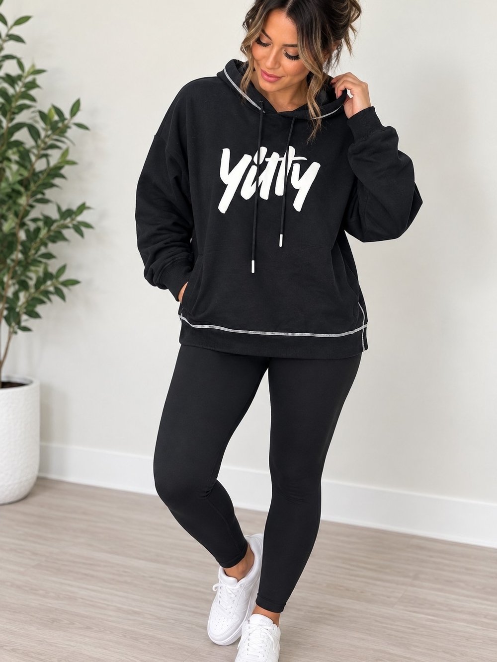 Yitty Black Logo Hoodie